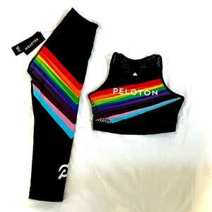 NWT Peloton 21 Pride High Neck Bra & High Waisted Capri - Size Small